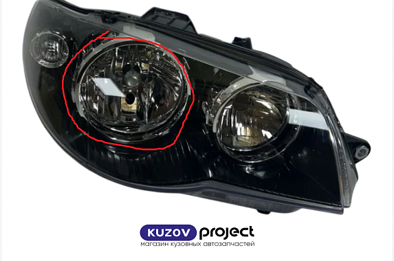 Фара правая с электрическим корректором (черная) Fiat Albea 2005-2012 (TYC / Сломан отражатель) Дисконт 20%